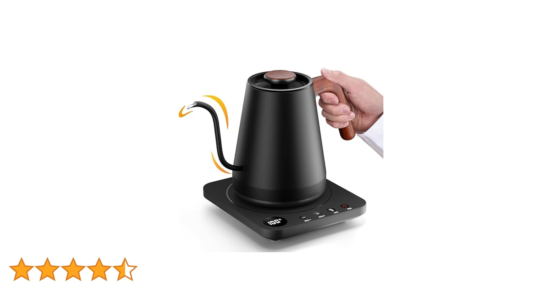 電気ケトル 温度調節 コーヒーケトル 1.0L 1200W 1℃単位温度設定